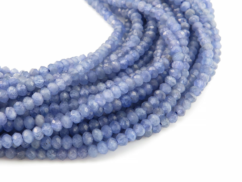 Tanzanite Faceted Rondelles 3.25mm ~ 12.5'' Strand