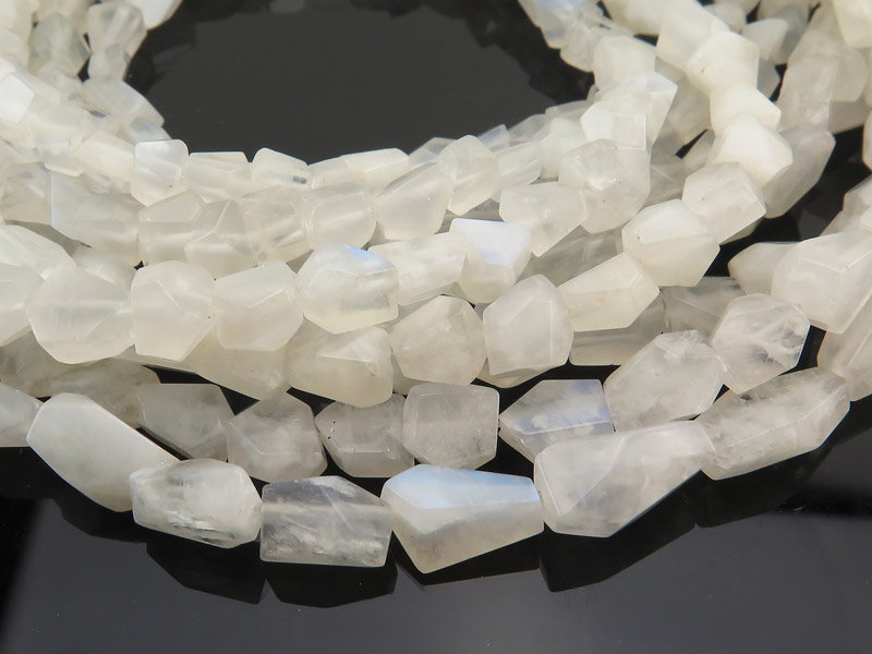 Rainbow Moonstone Faceted Nugget Beads 7-9mm ~ 16'' Strand