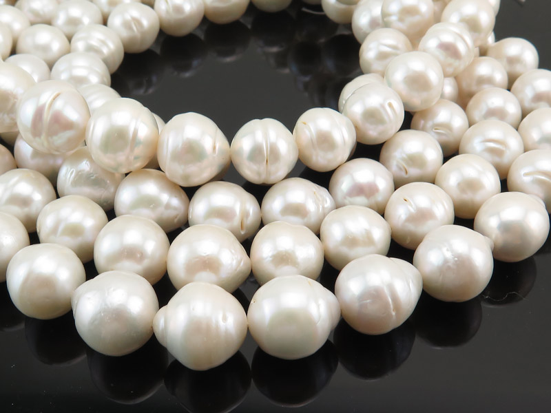 Freshwater Pearl Ivory Baroque Beads 12-15mm ~ 16'' Strand