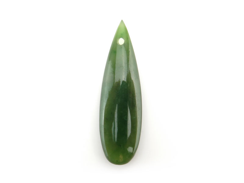 Nephrite Jade Smooth Pear Briolette 33-36mm - SINGLE