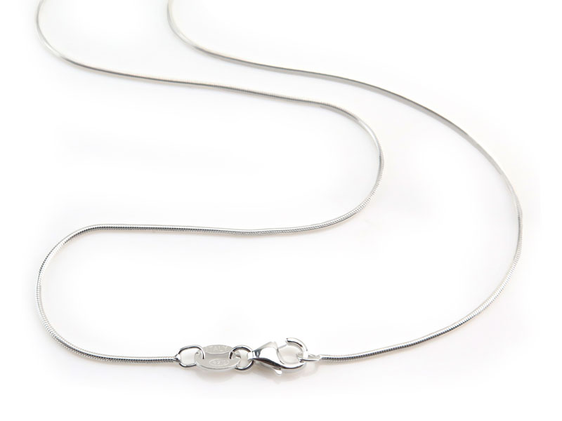 Sterling Silver Snake Chain Necklace with Lobster Clasp 18