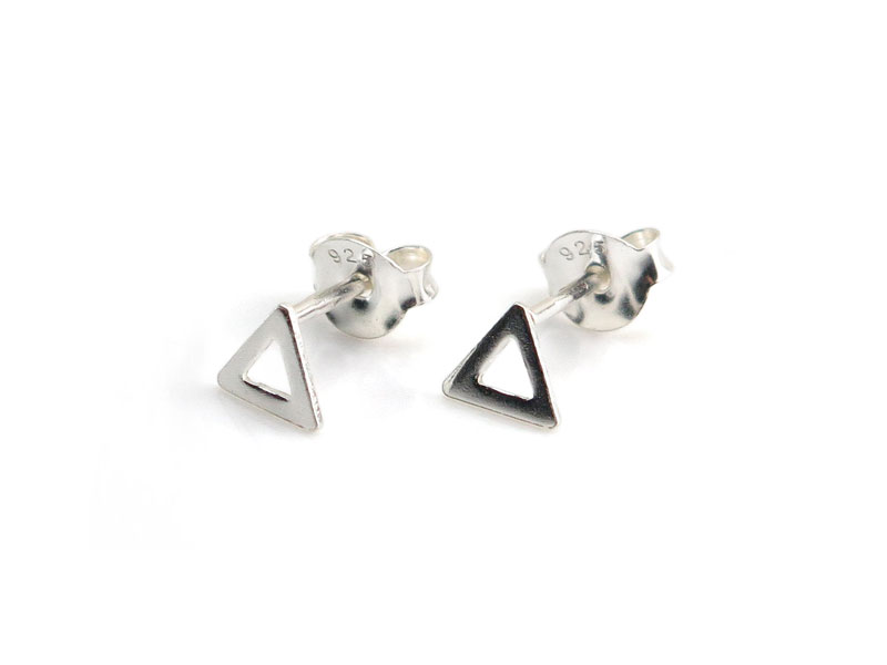ピアス Triangle Stud Earrings #3193 Geometric Triangle Stud Earrings for Men,Stainless Steel