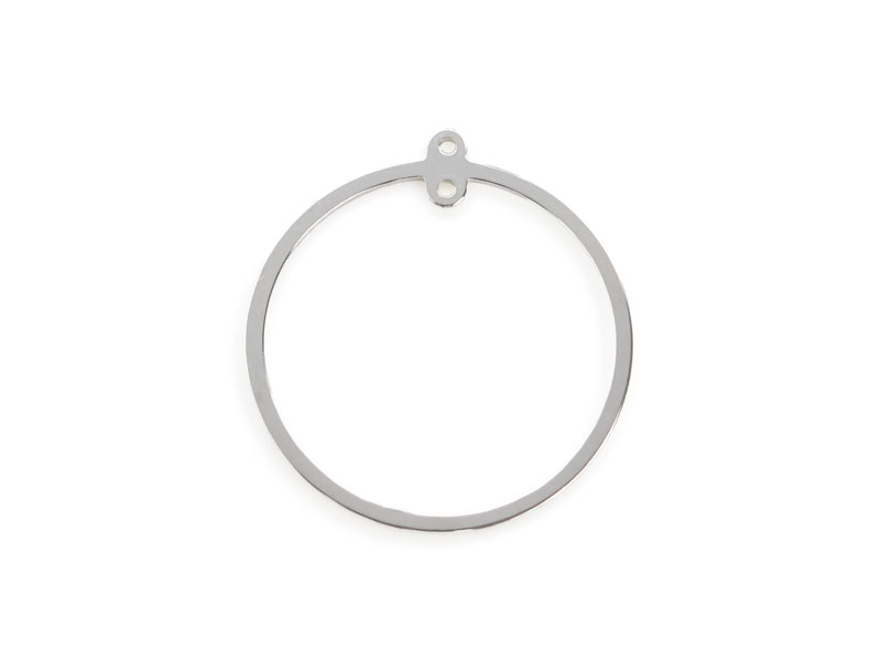 Sterling Silver Round Frame with Loop 20mm