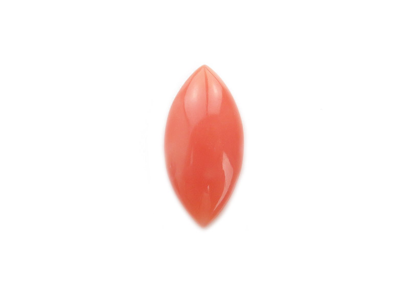Salmon Pink Coral Marquise Cabochon 12mm x 6mm