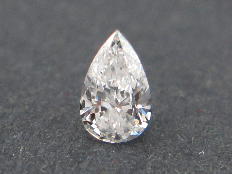 Lab Grown White Diamond Faceted Pear ~ Various Sizes