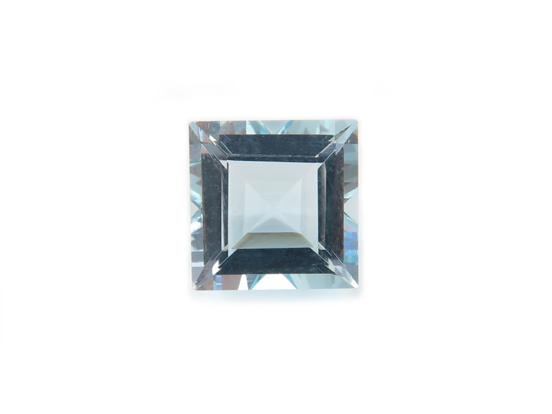 Aquamarine Faceted Square 8mm