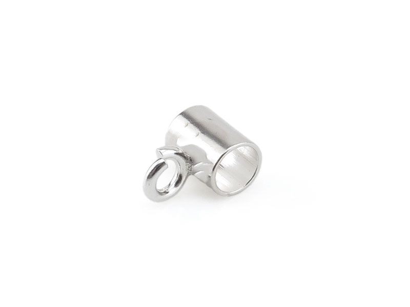 Sterling Silver Tube Bail w/Ring 4mm