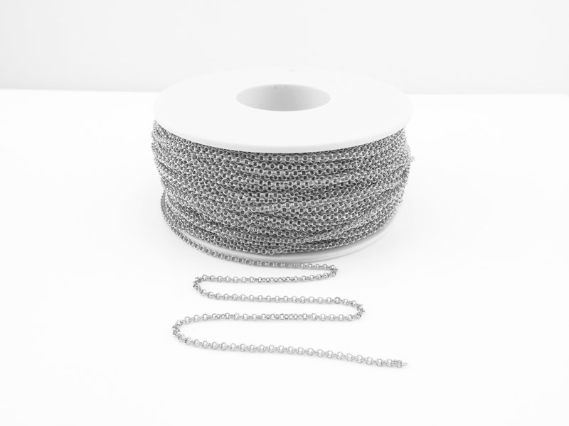 Sterling Silver Double Rolo Chain 1.5mm ~ by the Foot