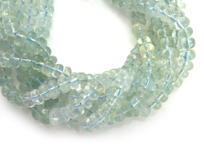 Collana acquamarina, perle acquamarina sfaccettate con Collana acquamarina, perle acquamarina sfaccettate con