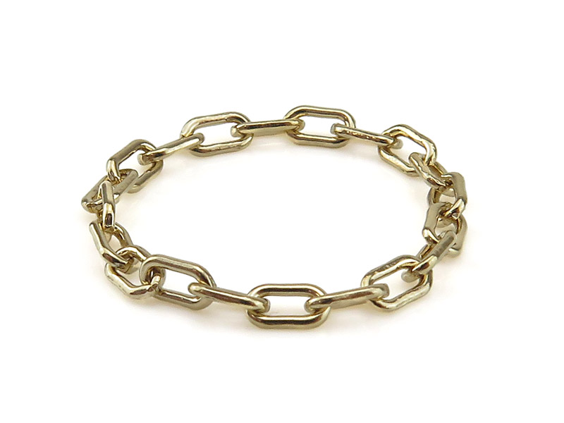 Gold Filled Drawn Cable Chain Ring Extra Small