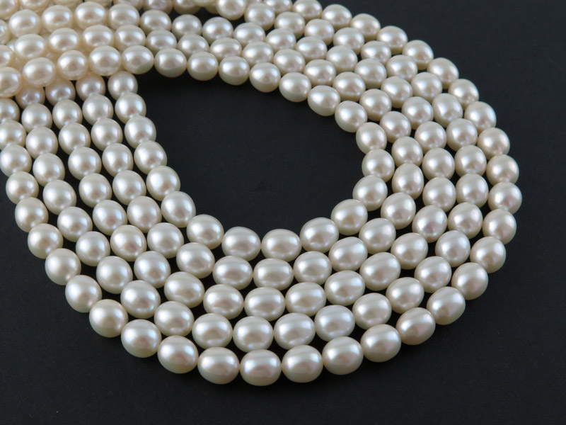 Freshwater Pearl Ivory Rice Beads 8-8.5mm ~ 16