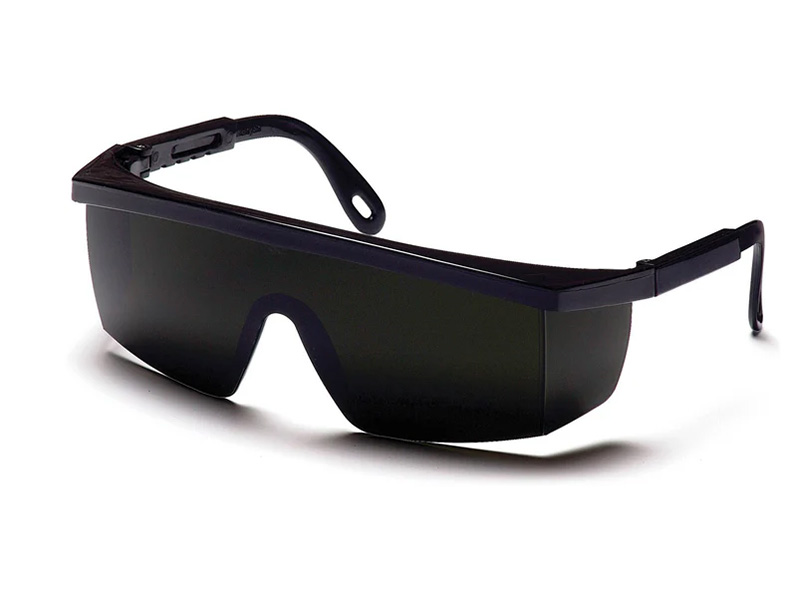 Wrap-Around Welding Safety Glasses With Strap - UV Protection, Anti-Scratch, For Welding & Laser Hair Removal