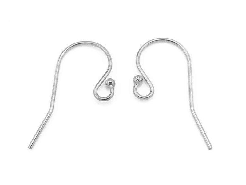 Sterling Silver Ball End Ear Wire ~ PAIR