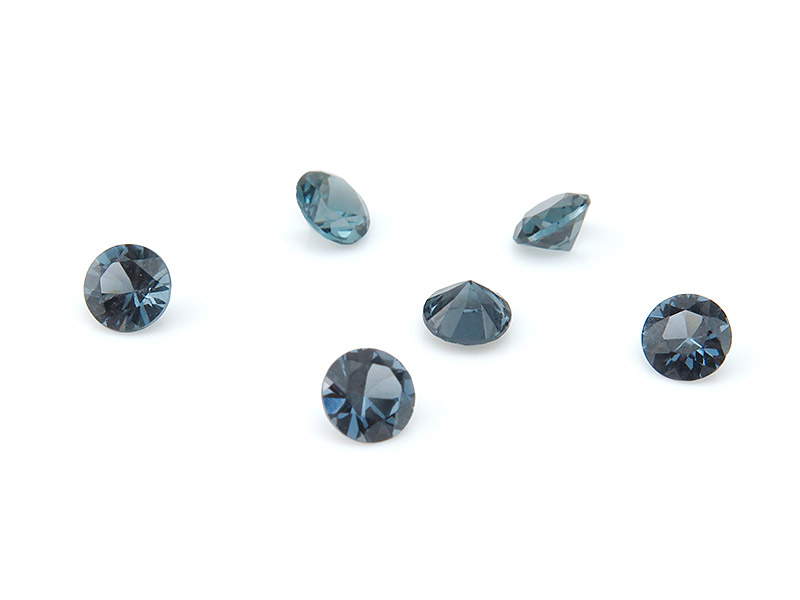 Teal Blue Spinel Faceted Round Various Sizes