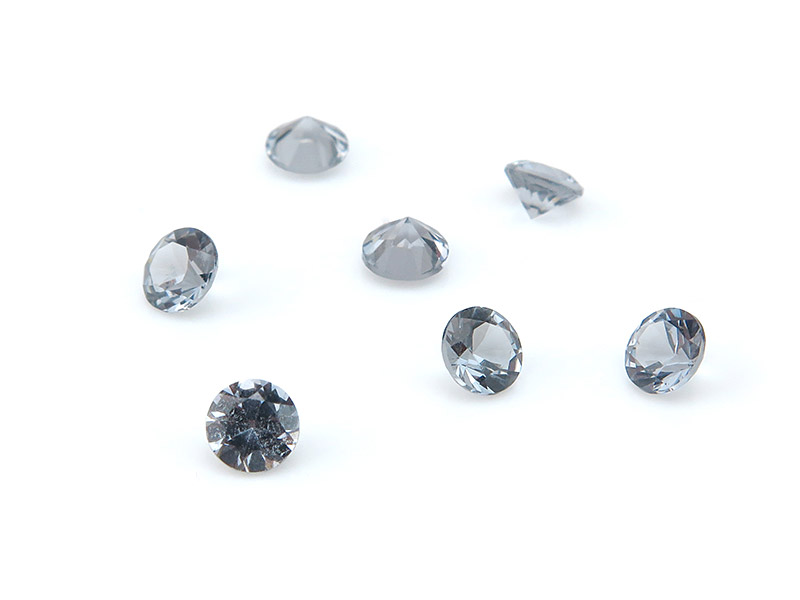 Light Grey Spinel Faceted Round Various Sizes