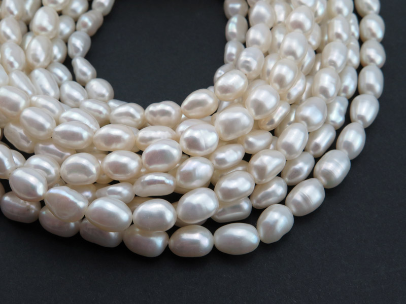 Freshwater Pearl Ivory Nugget Beads 6.5-7.5mm ~ 15.5
