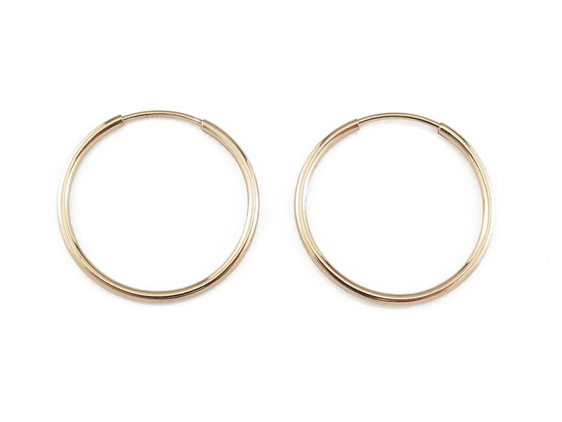 Gold Filled Earring Hoop 20mm ~ PAIR
