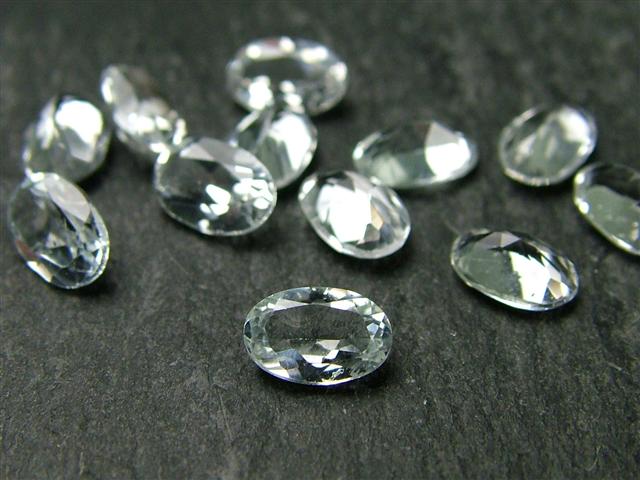 White Topaz Faceted Oval ~ Various Sizes