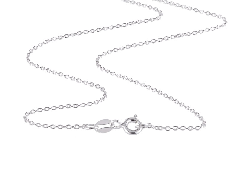 Sterling Silver Cable Chain (1.5mm) Necklace with Spring Clasp ~ 16''