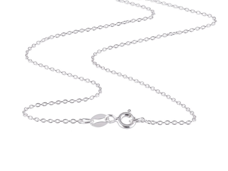 Sterling Silver Cable Chain (1.5mm) Necklace with Spring Clasp ~ 18''