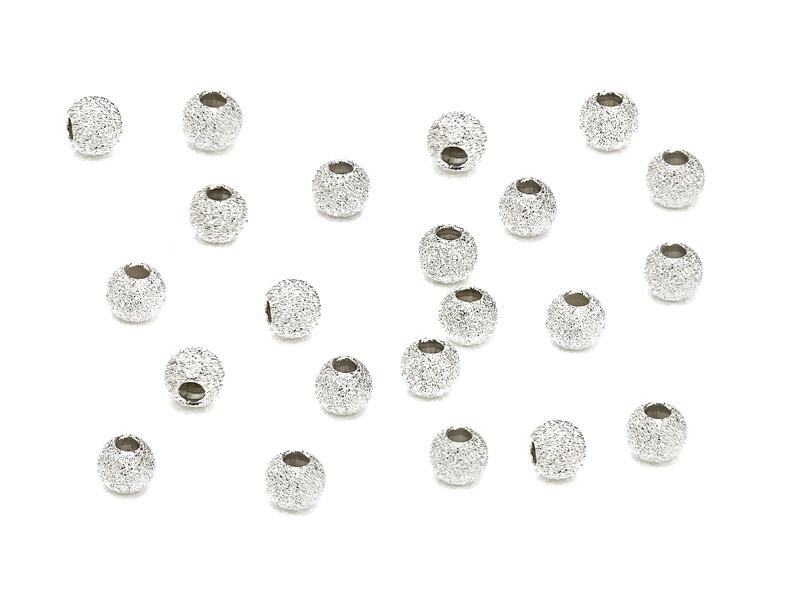 Sterling Silver Stardust Bead 3mm ~ Pack of 10