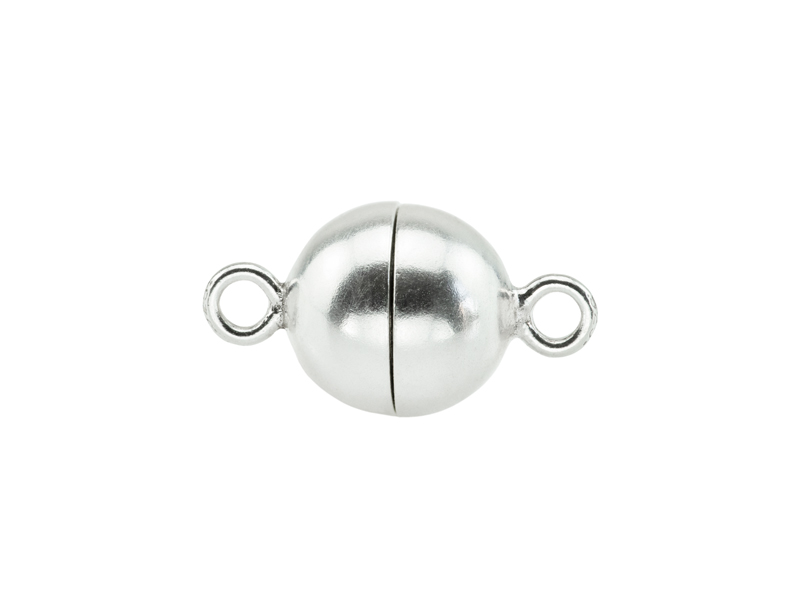 Sterling Silver Round Magnetic Clasp 8mm