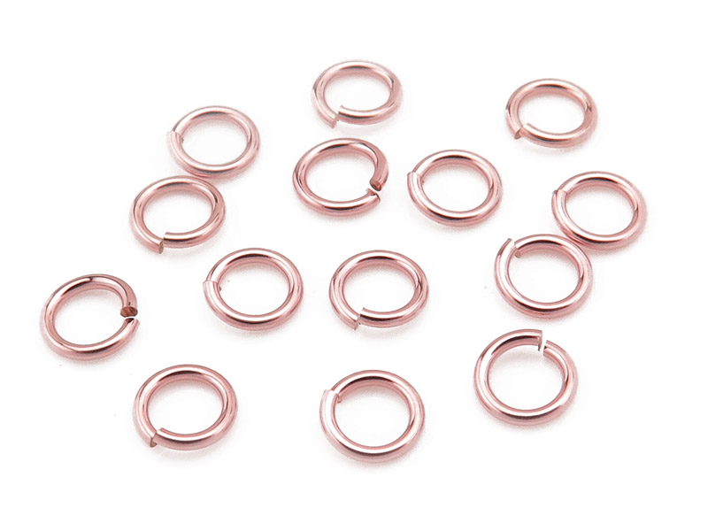 Rose Gold Filled Open Jump Ring 4mm ~ 22ga ~ Pack of 10