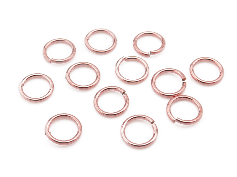 Rose Gold Filled Open Jump Ring 5mm ~ 22ga ~ Pack of 10