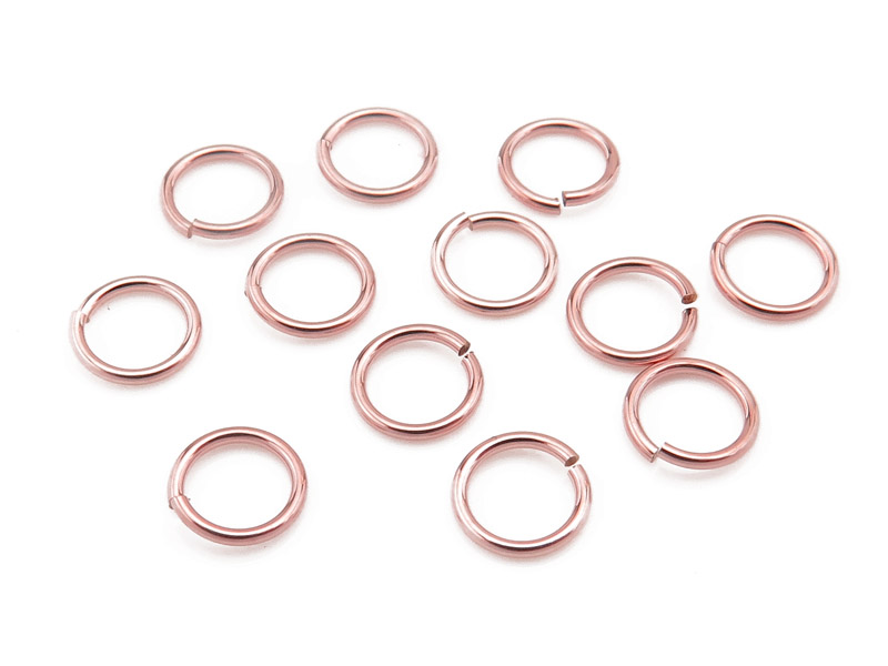 Rose Gold Filled Open Jump Ring 5mm 22ga Pack of 10