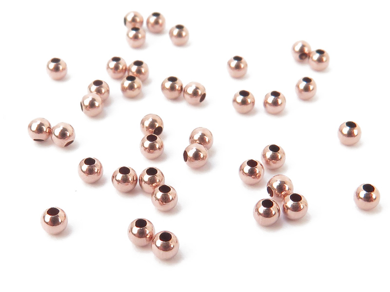 Rose Gold Filled Plain Bead 2mm ~ Pack of 10