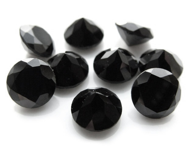 Black Spinel Faceted Round ~ Various Sizes