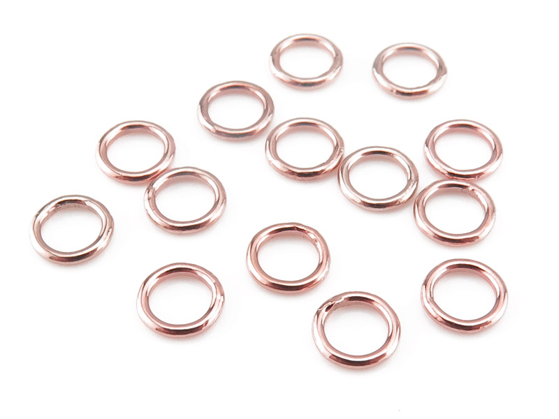 Rose Gold Filled Closed Jump Ring 4mm ~ 22ga ~ Pack of 10