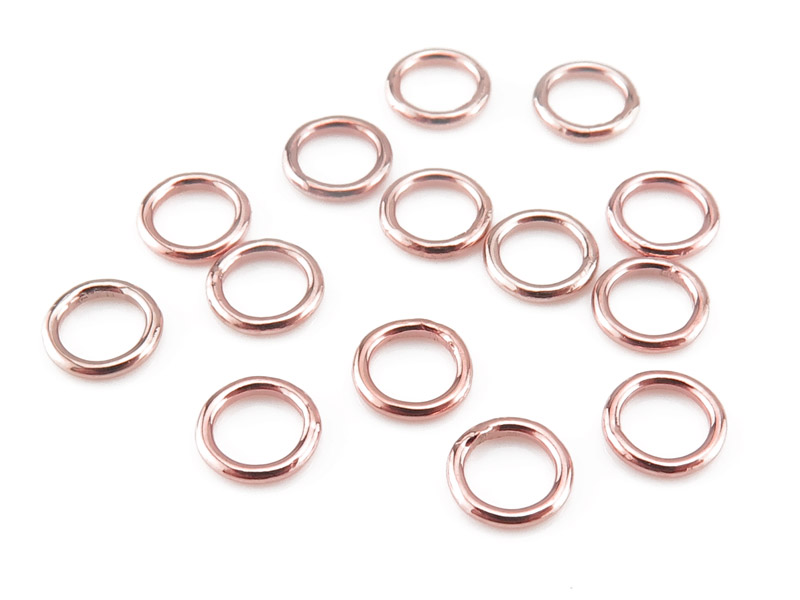 Rose Gold Filled Closed Jump Ring 4mm 22ga Pack of 10
