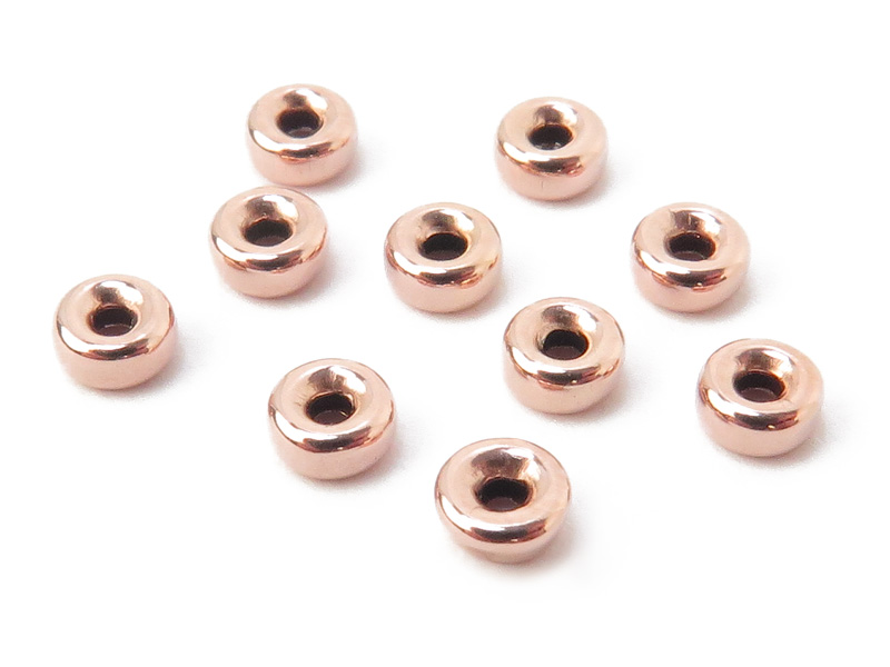 Rose Gold Filled Smooth Rondelle Bead 3mm