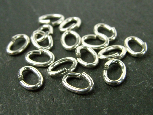 Sterling Silver Oval Open Jump Ring 5.5mm ~ 20ga ~ Pack of 20