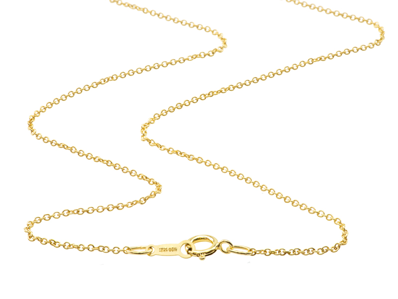 Gold Filled Fine Cable Chain Necklace with Spring Clasp ~ 20''