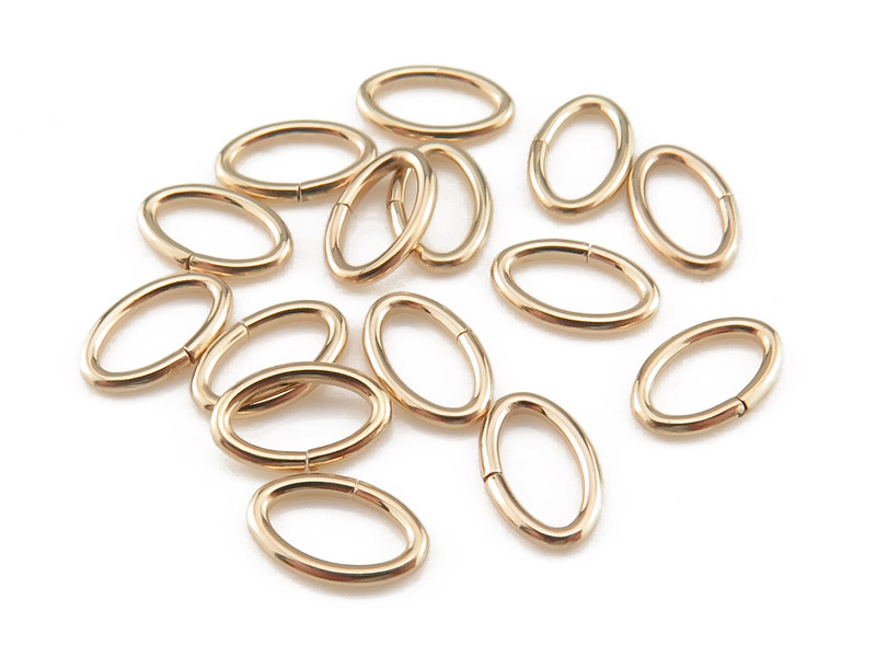 Gold Filled Oval Open Jump Ring 6.5mm ~ 20ga ~ Pack of 10