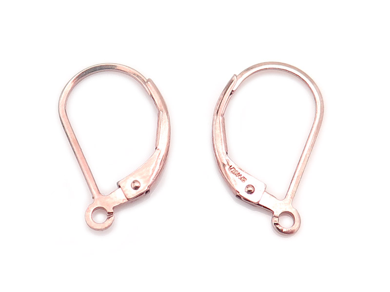 Rose Gold Filled Lever Back ~ PAIR