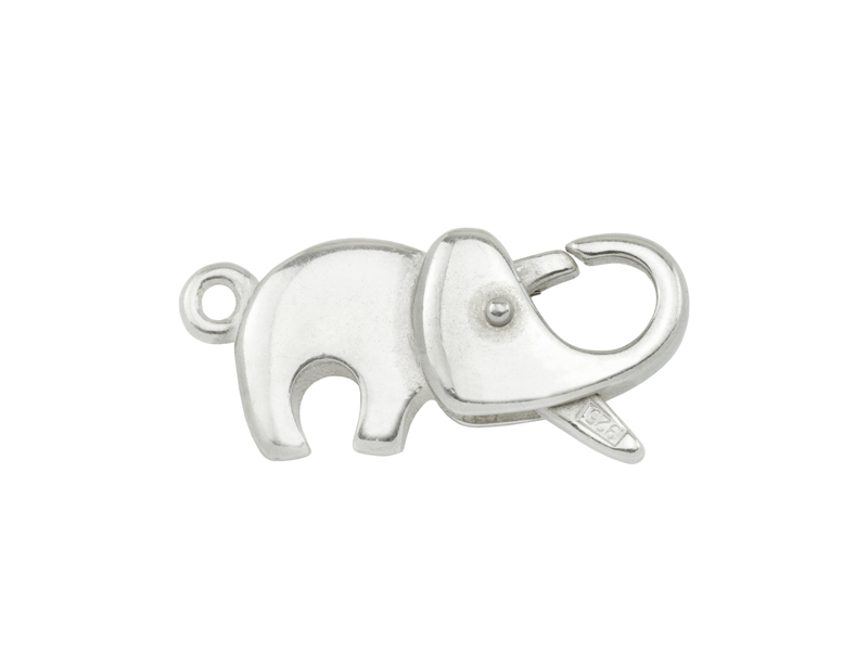 Sterling Silver Elephant Clasp 20mm