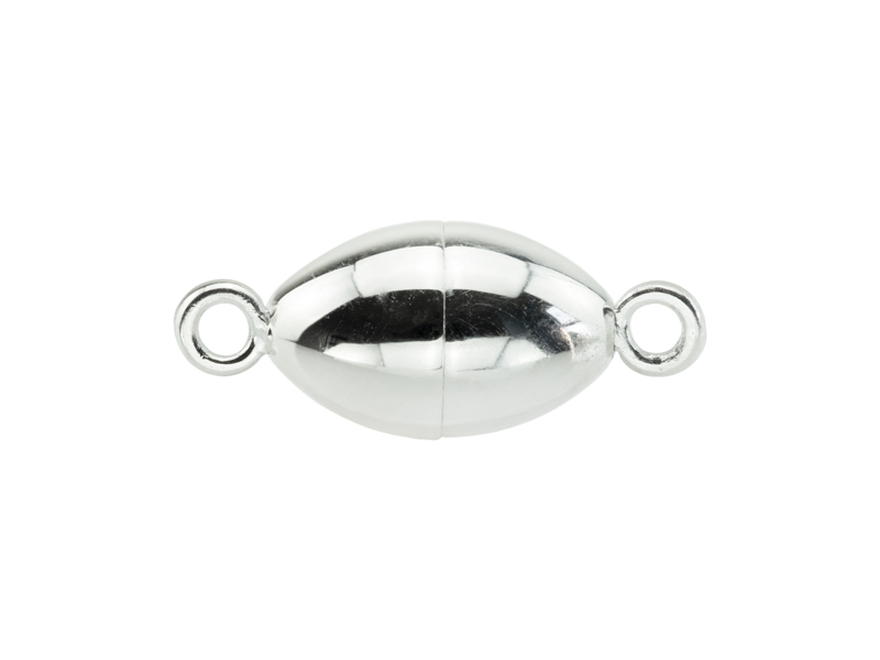 Sterling Silver Oval Magnetic Clasp 10mm x 6mm