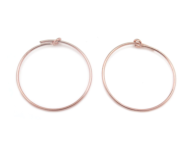 Rose Gold Filled Beading Hoop 20mm PAIR