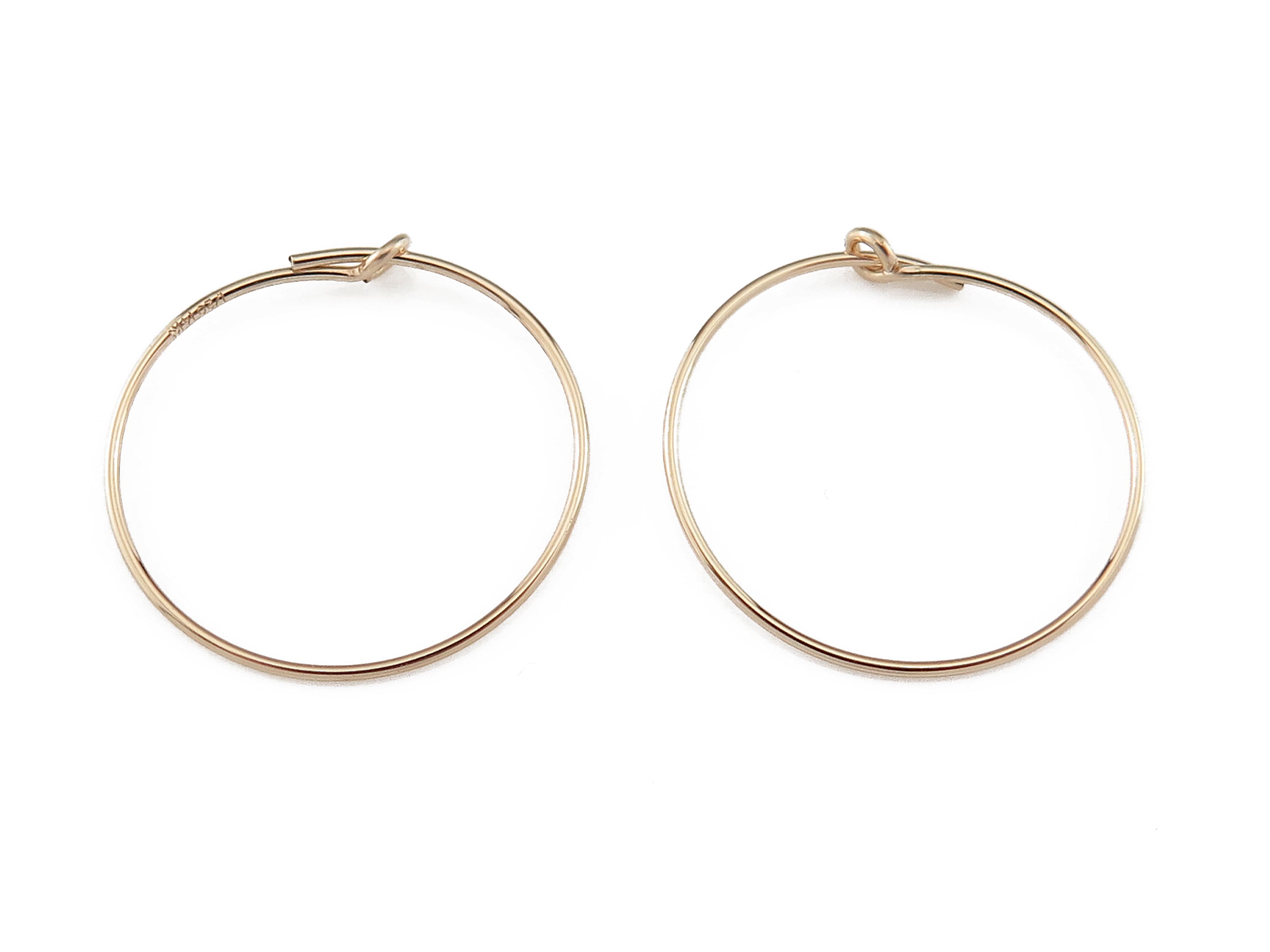 Gold Filled Beading Hoop 20mm ~ PAIR