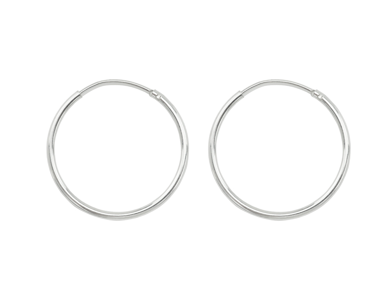 Sterling Silver Earring Hoop 20mm ~ PAIR