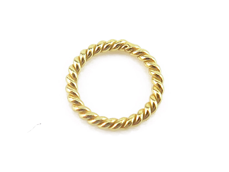 Gold Vermeil Closed Twisted Jump Ring 8mm