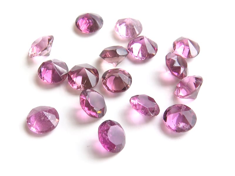 Pink Tourmaline Faceted Round ~ Various Sizes
