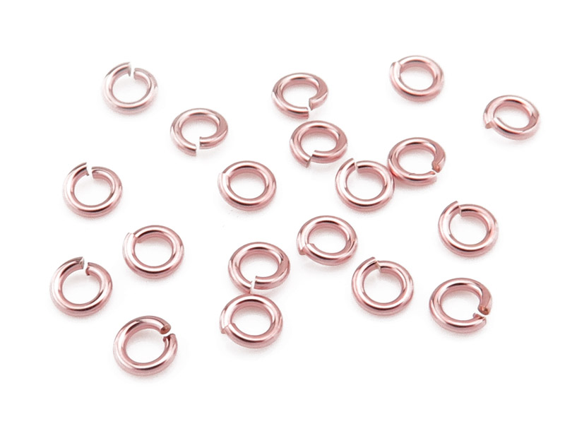 Rose Gold Filled Open Jump Ring 3mm ~ 22ga ~ Pack of 20