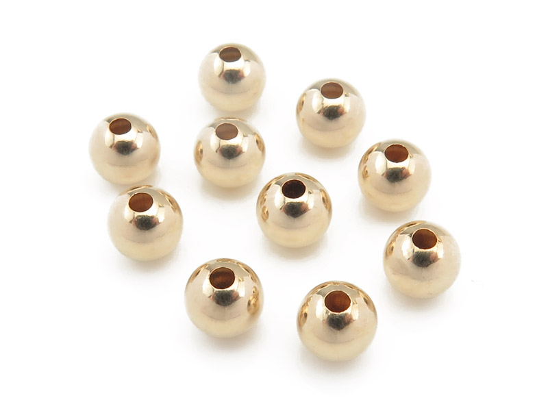 Gold Filled Plain Round Bead 5mm