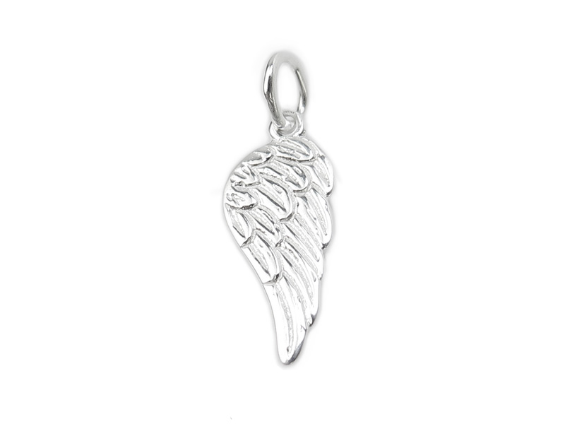 Sterling Silver Angel Wing Pendant 16mm