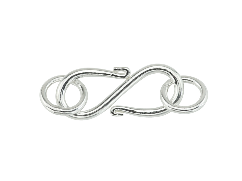 Sterling Silver S Hook Clasp 16mm