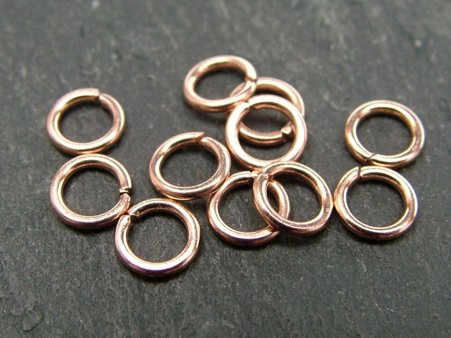 Rose Gold Vermeil Open Jump Ring 5mm ~ 20ga
